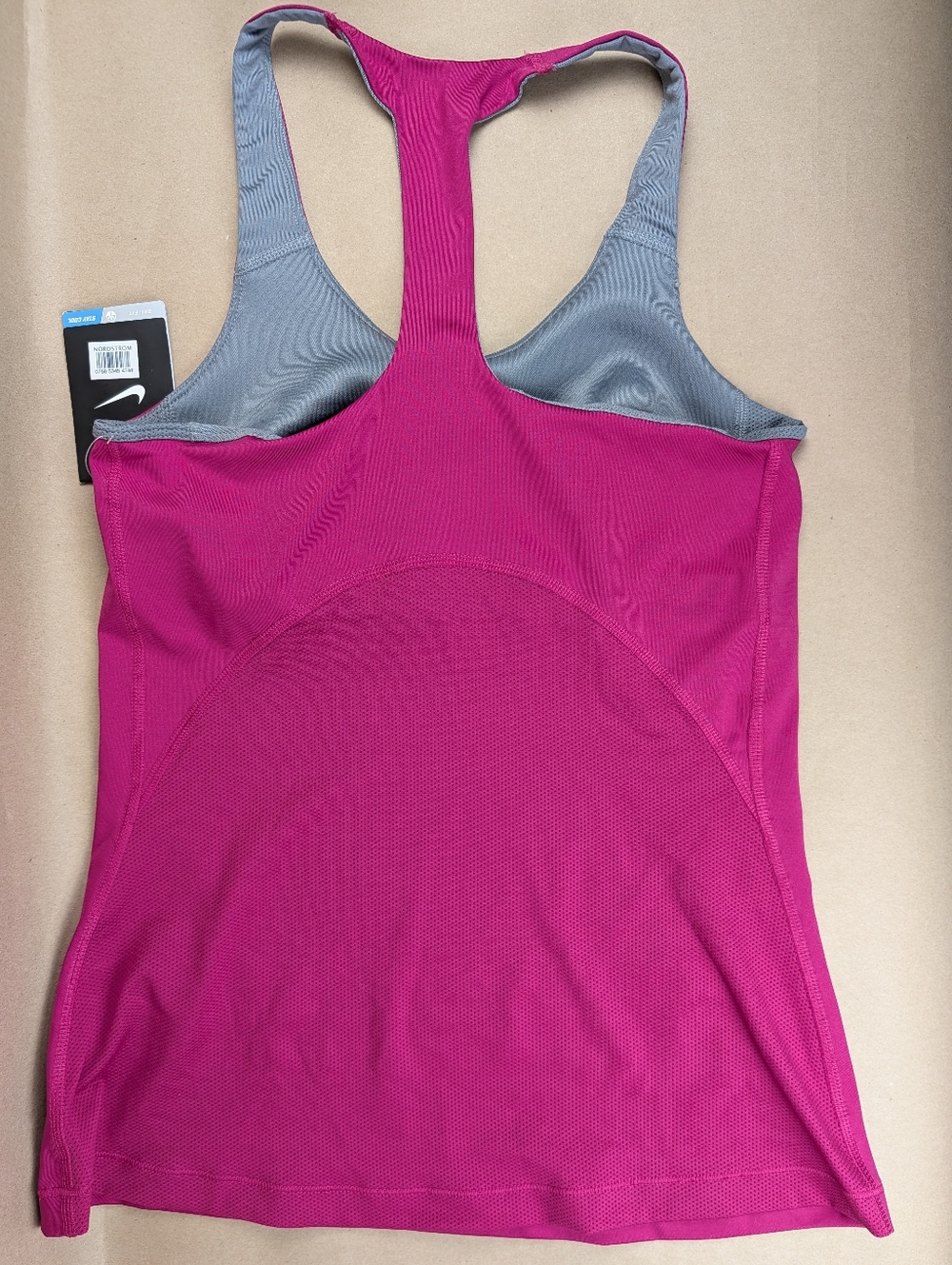 Nike Magenta Racerback Training Tank w/ Built In Shelf Bra 599005 Women's Medium - Picture 3 of 5